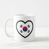 Zuid-Korea Vlag Hart Koffiemok (Links)