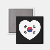 Zuid-Korea Vlag Hart Magneet (Voorkant / Achterkant)