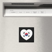 Zuid-Korea Vlag Hart Magneet (Insitu (Vaatwasser))