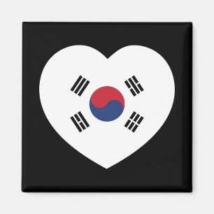 Zuid-Korea Vlag Hart Magneet