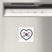 Zuid-Korea Vlag Hart Magneet (Insitu (Vaatwasser))