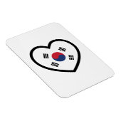 Zuid-Korea Vlag Hart Magneet (Rechterzijde)