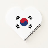Zuid-Korea Vlag Hart Notitieboek (Achterkant)