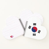 Zuid-Korea Vlag Hart Notitieboek (Binnen)
