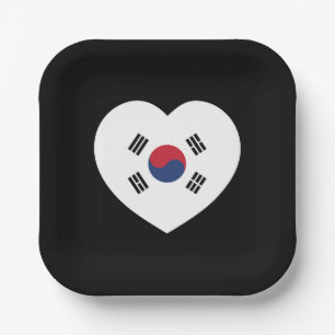 Zuid-Korea Vlag Hart Papieren Bordje