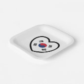 Zuid-Korea Vlag Hart Papieren Bordje (Gebogen)