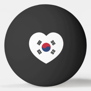Zuid-Korea Vlag Hart Pingpongbal