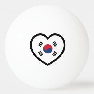 Zuid-Korea Vlag Hart Pingpongbal