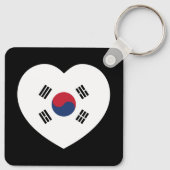 Zuid-Korea Vlag Hart Sleutelhanger (Achterkant)