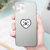Zuid-Korea Vlag Hart Sticker (Telefoon)