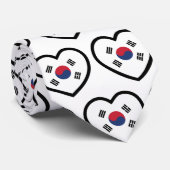 Zuid-Korea Vlag Hart Stropdas (Opgerold)
