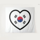 Zuid-Korea Vlag Hart Wandkleed (Voorkant (horizontaal))
