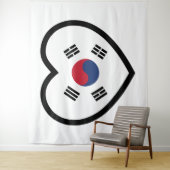 Zuid-Korea Vlag Hart Wandkleed (In situ)