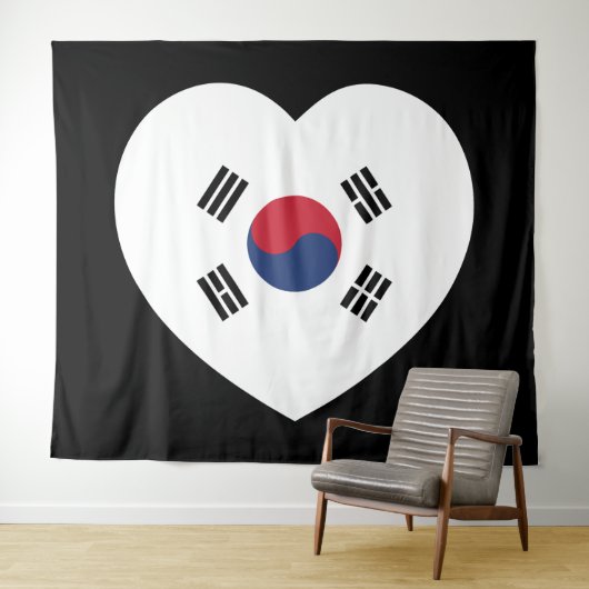 Zuid-Korea Vlag Hart Wandkleed (In Situ (horizontaal))