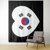 Zuid-Korea Vlag Hart Wandkleed (In situ)