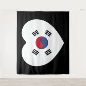 Zuid-Korea Vlag Hart Wandkleed (Voorkant)
