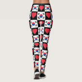 Zuid-Korea Vlag Heart Patriotic Koreaans Leggings (Achterkant)