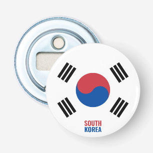Zuid-Korea vlag heerlijk patriottisch Button Flesopener