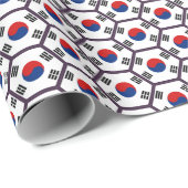 Zuid-Korea Vlag Honingraat Wrapppapier Cadeaupapier (Rol Hoek)