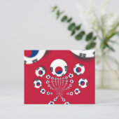 Zuid-Korea Vlag Kaleidoscoop Art Print Briefkaart (Staand voorkant)