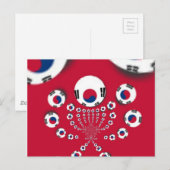 Zuid-Korea Vlag Kaleidoscoop Art Print Briefkaart (Voorkant / Achterkant)