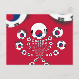 Zuid-Korea Vlag Kaleidoscoop Art Print Briefkaart