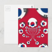 Zuid-Korea Vlag Kaleidoscoop Art Print Briefkaart (Voorkant / Achterkant)