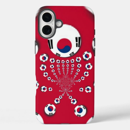 Zuid-Korea Vlag Kaleidoscoop Art Print Case-Mate iPhone Case (Achterkant)