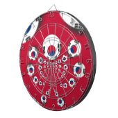 Zuid-Korea Vlag Kaleidoscoop Art Print Dartbord (Voorkant Rechts)