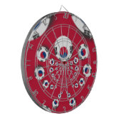 Zuid-Korea Vlag Kaleidoscoop Art Print Dartbord (Voorkant Links)