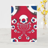 Zuid-Korea Vlag Kaleidoscoop Art Print Kaart (Gele Bloem)