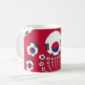 Zuid-Korea Vlag Kaleidoscoop Art Print Koffiemok (Voorkant links)