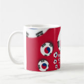 Zuid-Korea Vlag Kaleidoscoop Art Print Koffiemok (Links)