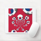 Zuid-Korea Vlag Kaleidoscoop Art Print Muismat (Met muis)