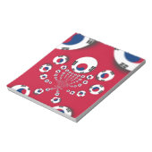 Zuid-Korea Vlag Kaleidoscoop Art Print Notitieblok (Linkerzijde)