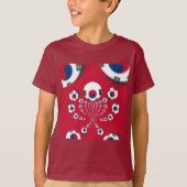 Zuid-Korea Vlag Kaleidoscoop Art Print T-shirt (Voorkant)
