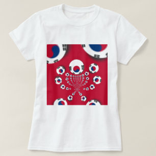 Zuid-Korea Vlag Kaleidoscoop Art Print T-shirt