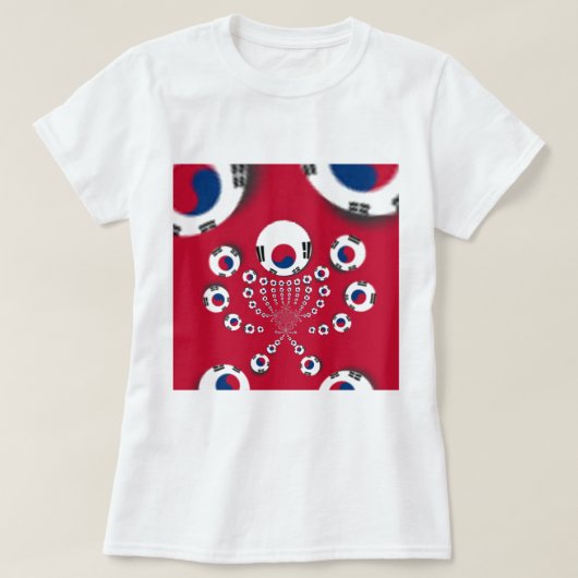 Zuid-Korea Vlag Kaleidoscoop Art Print T-shirt (Design voorkant)