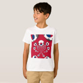 Zuid-Korea Vlag Kaleidoscoop Art Print T-shirt (Voorkant volledig)