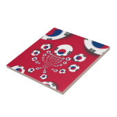 Zuid-Korea Vlag Kaleidoscoop Art Print Tegeltje (Zijkant)
