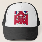 Zuid-Korea Vlag Kaleidoscoop Art Print Trucker Pet (Voorkant)