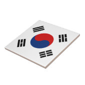 Zuid-Korea - Vlag keramisch tegel Tegeltje (Zijkant)