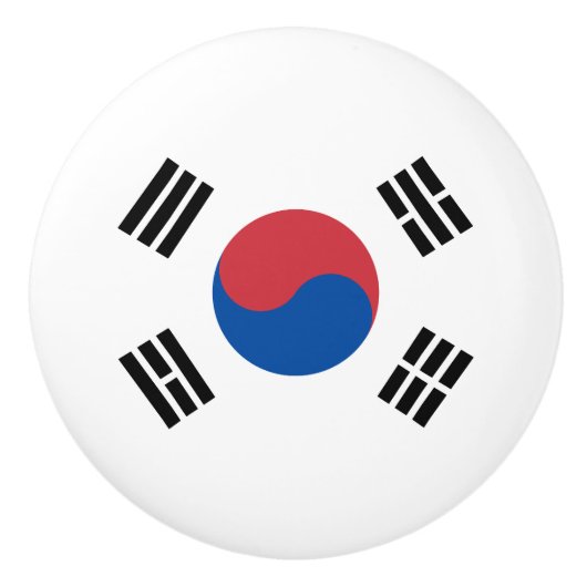 Zuid-Korea Vlag Keramische Knop (Voorkant)