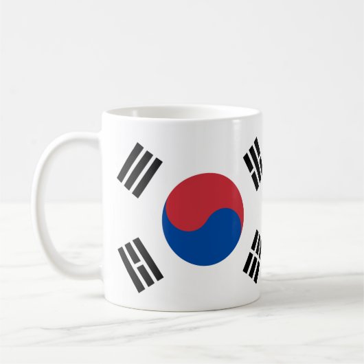 Zuid-Korea Vlag Keramische Mok (Links)