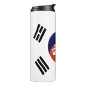 Zuid-Korea Vlag Kerstmis: Prettig Kerstfeest Wense Thermosbeker (Gedraaid links)