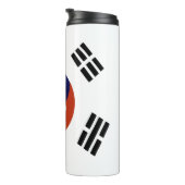 Zuid-Korea Vlag Kerstmis: Prettig Kerstfeest Wense Thermosbeker (Geroteerd rechts)