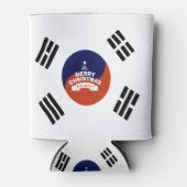 Zuid-Korea Vlag Kerstmis: Vrolijke Kerstwensen Blikjeskoeler (Voorkant)