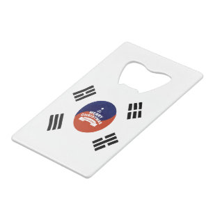 Zuid-Korea Vlag Kerstmis: Vrolijke Kerstwensen Creditkaart Flessenopener