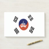 Zuid-Korea Vlag Kerstmis: Vrolijke Kerstwensen Post-it® Notes (Op bureau)