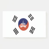 Zuid-Korea Vlag Kerstmis: Vrolijke Kerstwensen Post-it® Notes (Voorkant)
